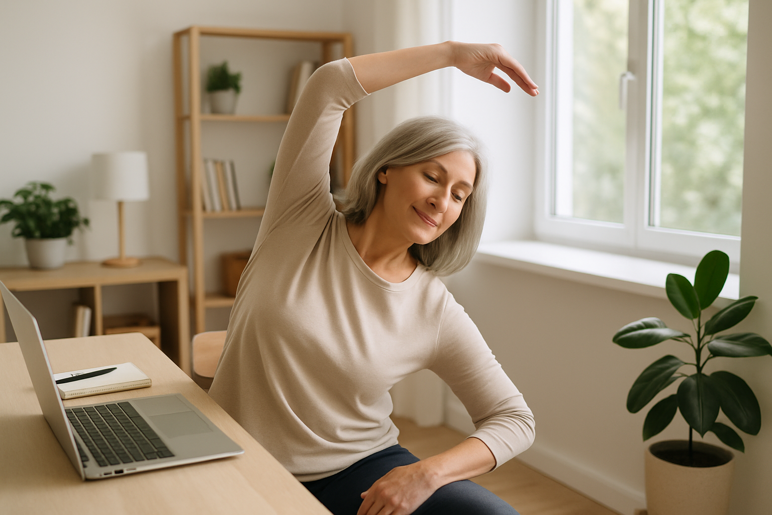 Person in everyday setting — health and wellness