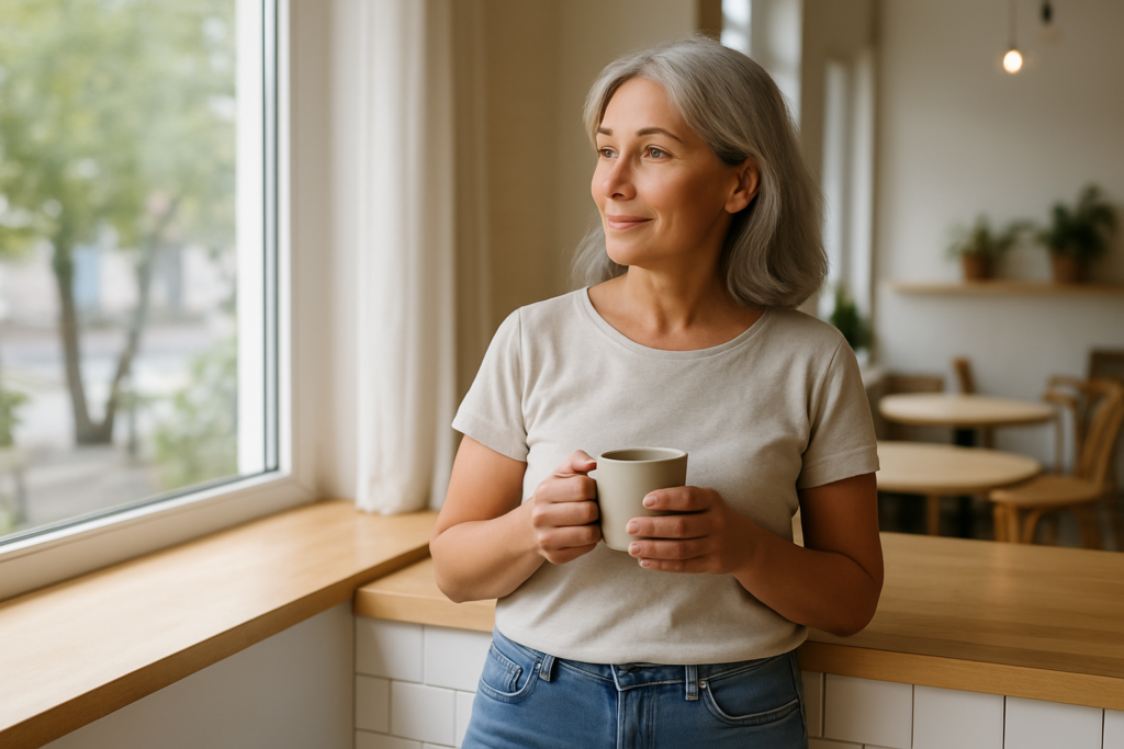 Person in everyday setting — health and wellness